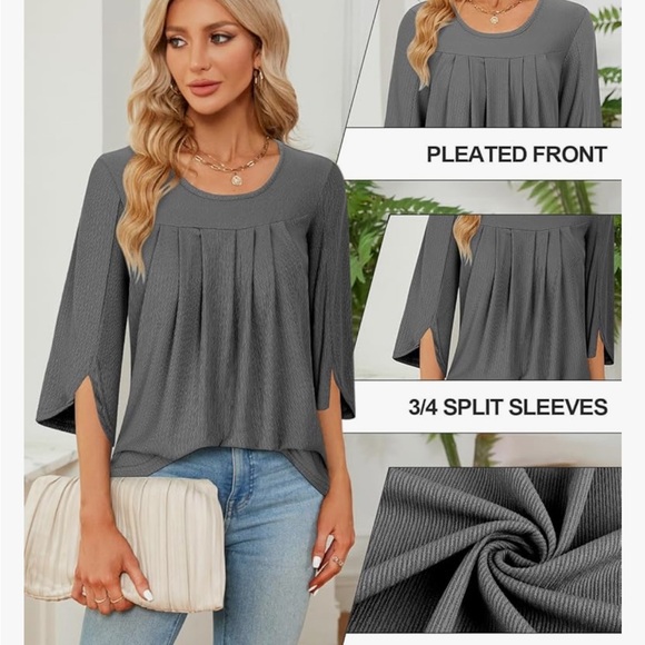 Viracy 3/4 Sleeve Tunic Top - Picture 3 of 3